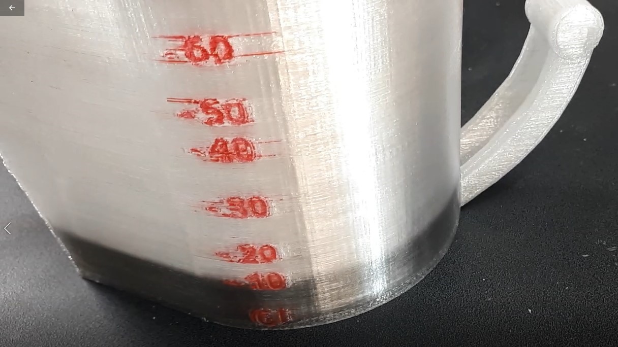 transparence gobelet tasse split cup pouring filament petg painturoo