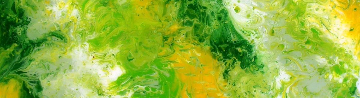 acrylique pouring vert