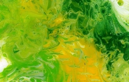 acrylique pouring vert