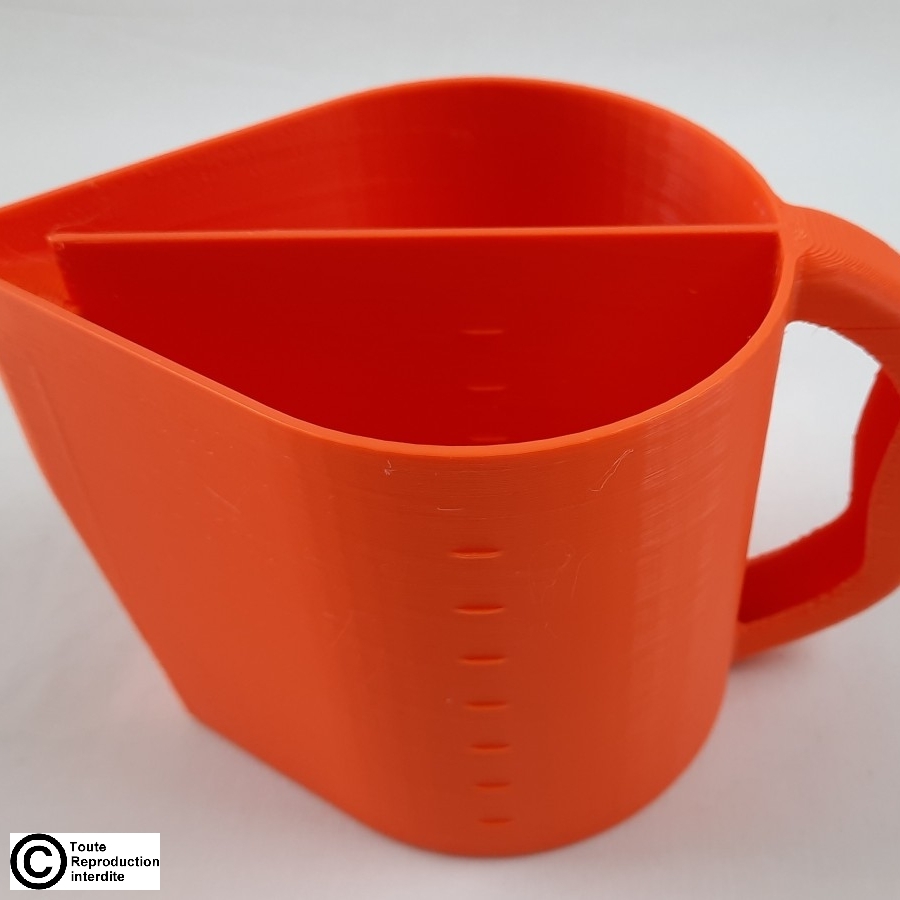 gobelet de coulage split cup pouring 2 compartiments pouring 1