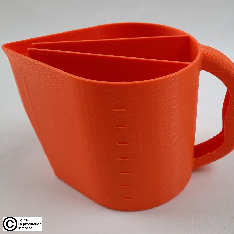 gobelet de coulage cup pouring 3 compartiments pouring split cup